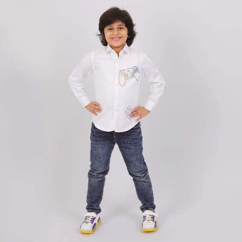 Men's Iron-Free Shirts for Wrinkle-Resistant WearPre-Order - GAME OVER SHIRT For Boys Men's Iron-Free Shirts for Wrinkle-Resistant WearPre-Order - GAME OVER SHIRT For Boys