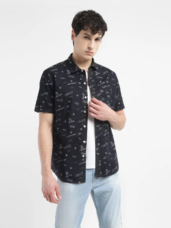 Men's Spread-Collar Shirts for a Bold StatementMen's All Over Printed Slim Fit Shirt Men's Spread-Collar Shirts for a Bold StatementMen's All Over Printed Slim Fit Shirt