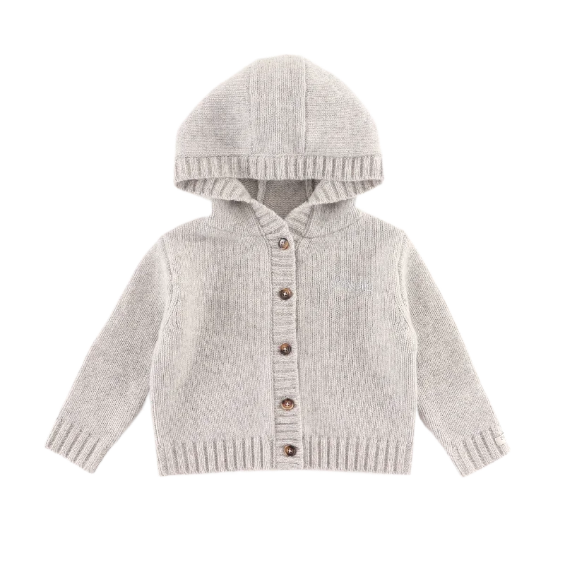 Men's Sweaters in Earthy TonesGilane Merino Wool Cardigan | Soft Grey Melange