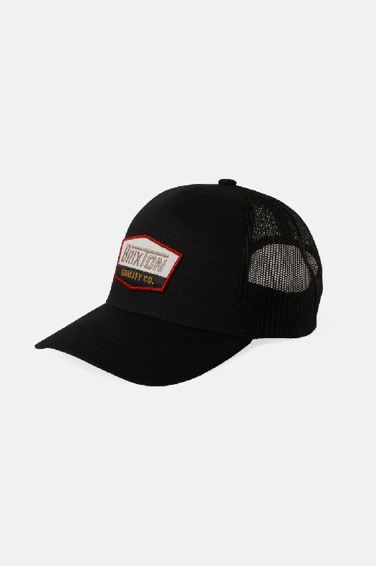 Vibrant Straw HatsRegal Netplus Trucker Hat - Black/Black