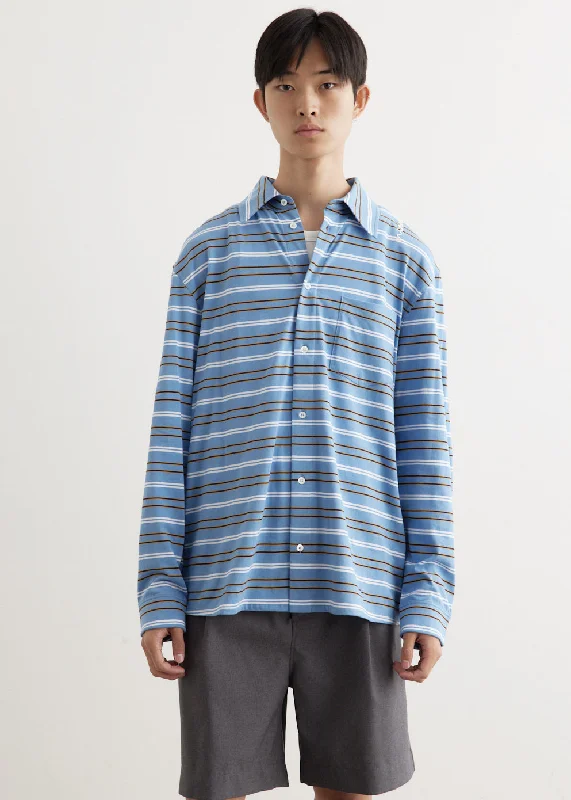 Men's Shirts with Appliqué DetailsOversized Stripe Jersey Shirt