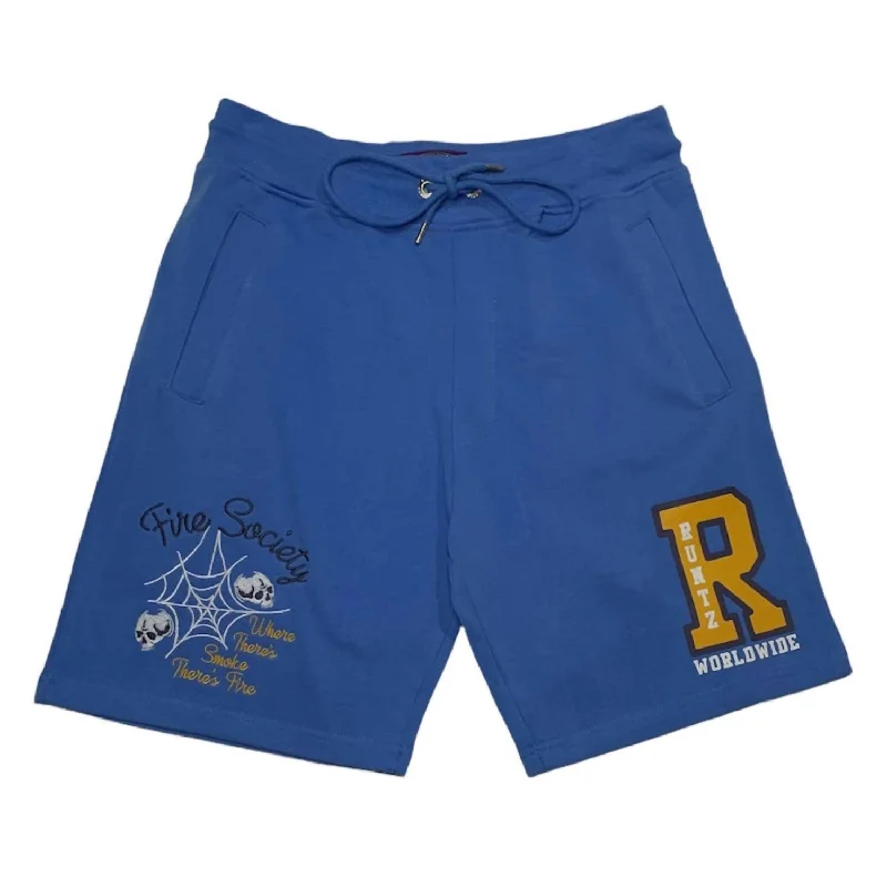 Men's Cool Linen Shorts for SummerFire Society Knit Shorts In Light Blue