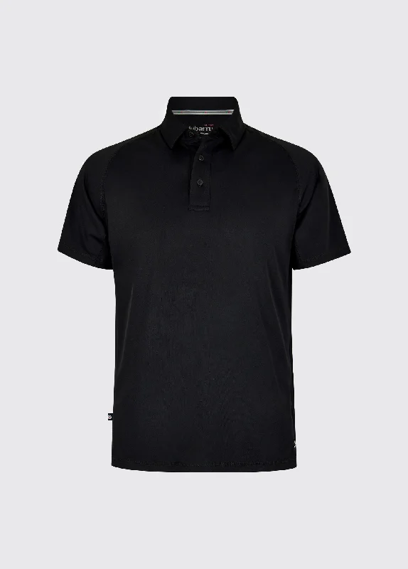 Men's Shirts with Elastic WaistbandsMenton Men's Technical Polo - Black