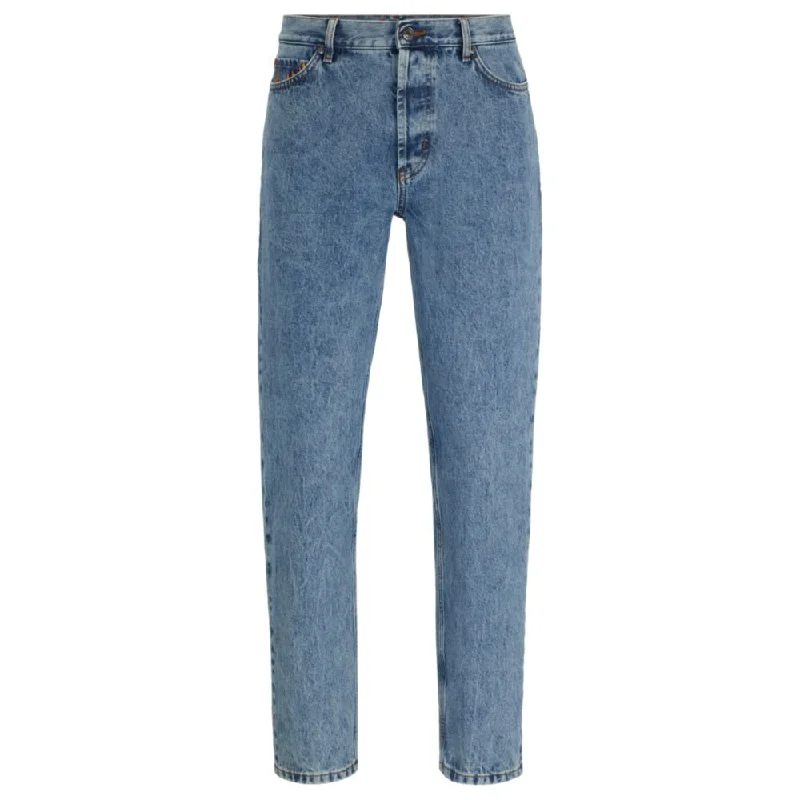 Authentic Men's Denim JeansTapered-fit jeans in blue rigid denim