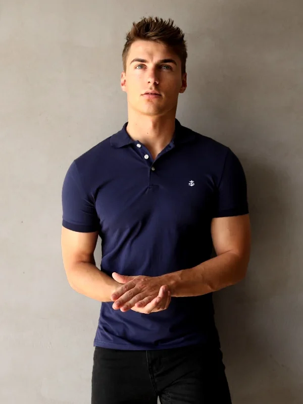 Men's Shirts with Appliqué DetailsRyton Soft Polo - Navy