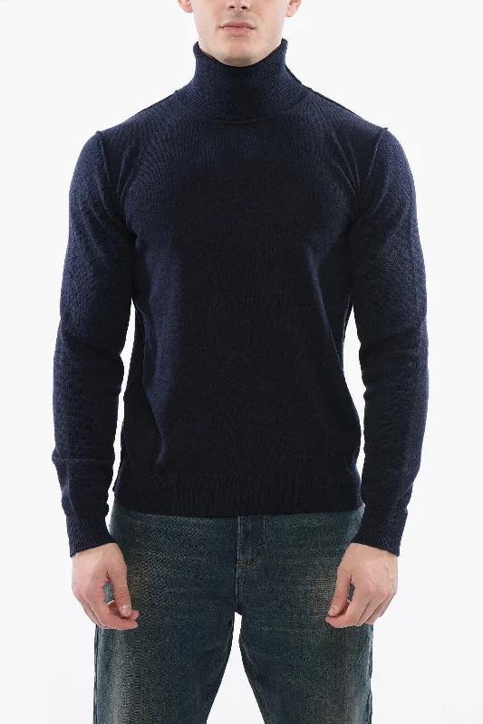 Men's Sweaters for Everyday WearMaison Margiela Mm4 Pure Cashmere Turtleneck Pullover