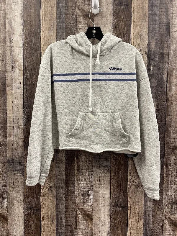 Men's Hoodies with Wind-Resistant FabricSweatshirt Hoodie By Hollister In Grey, Size: M Men's Hoodies with Wind-Resistant FabricSweatshirt Hoodie By Hollister In Grey, Size: M