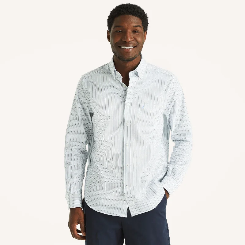 Men's Luxury Shirts for High-End FashionNautica Mens Wrinkle-Resistant Striped Wear To Work Shirt Men's Luxury Shirts for High-End FashionNautica Mens Wrinkle-Resistant Striped Wear To Work Shirt