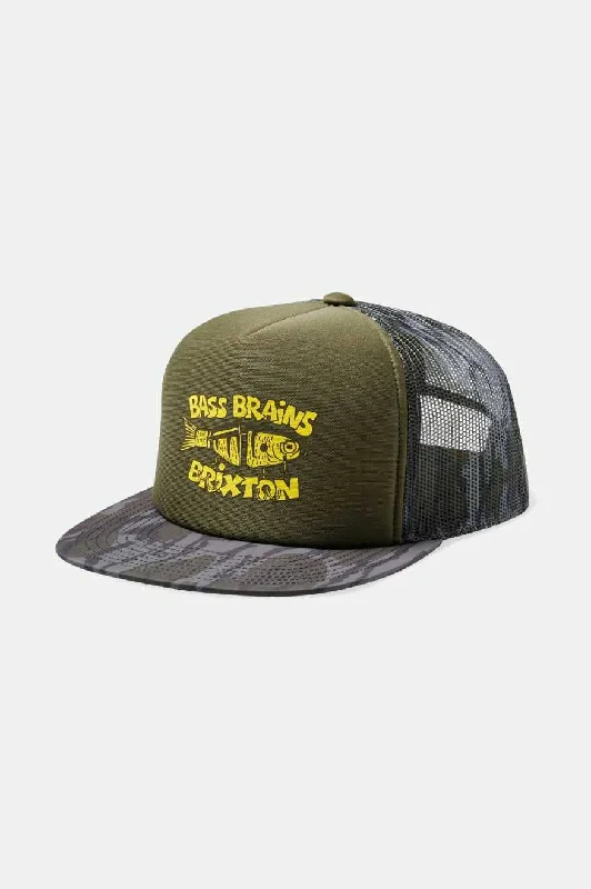 Trendy Work HatsBass Brains Bait Netplus Trucker Hat - BB Camo