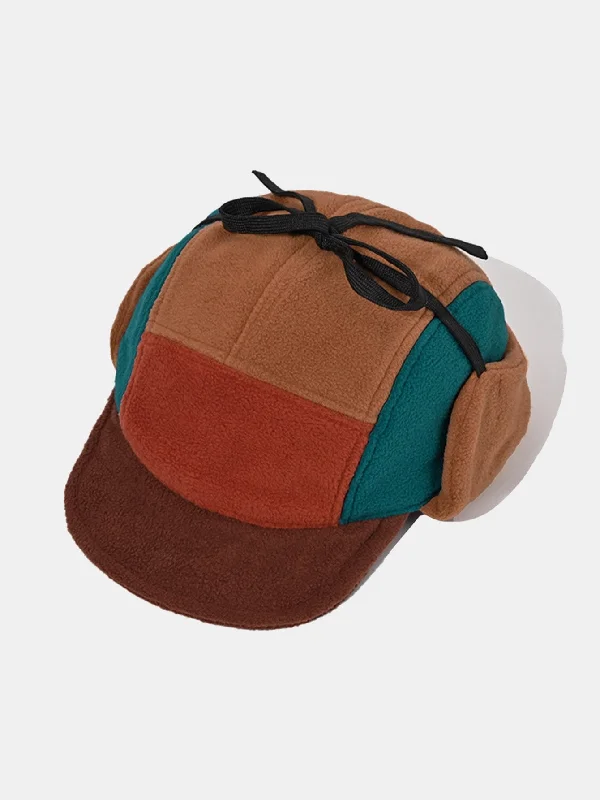 Reversible Bucket HatsWarm Earflaps Plush Aviator Trapper Hat
