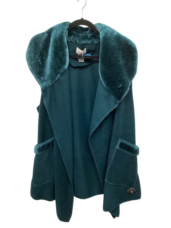 Weather-Resistant Men's CoatsVest Other By Clothes Mentor In Teal, Size: S
