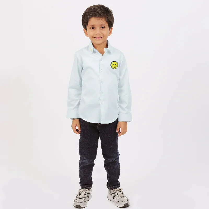 Men's Neutral-Tone Shirts for Versatile StylingPre-Order - SMILEY SHIRT For Boys