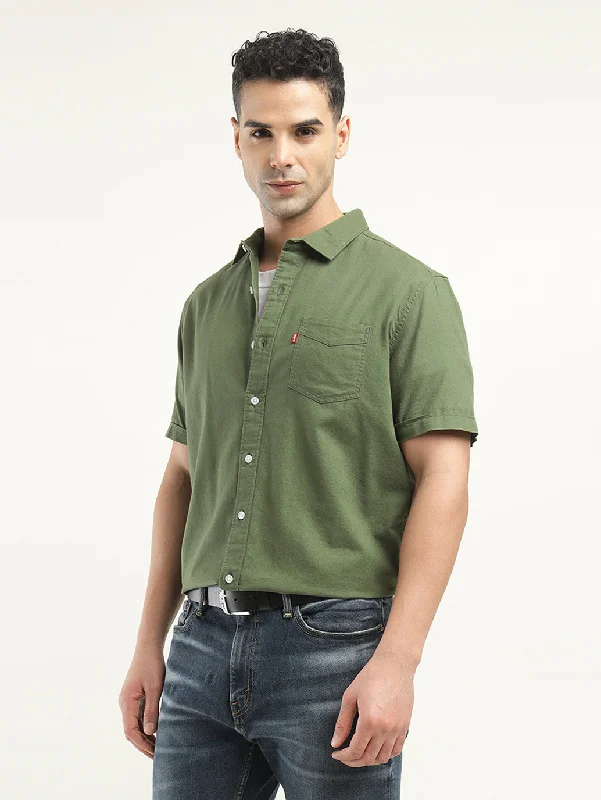 Men's Short-Sleeve Shirts for Warm WeatherMen's Solid Slim Fit Shirt