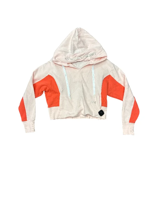Men's Hoodies with Stretch FabricSweatshirt Hoodie By Under Armour In Pink, Size: L