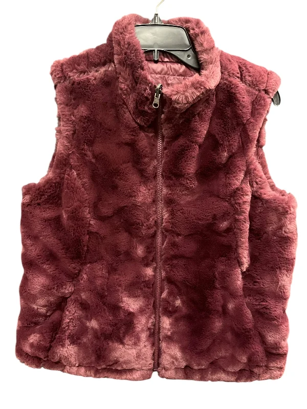 Men's Coats with Quick-Dry FabricVest Faux Fur & Sherpa By Nicole By Nicole Miller In Purple, Size: S Men's Coats with Quick-Dry FabricVest Faux Fur & Sherpa By Nicole By Nicole Miller In Purple, Size: S