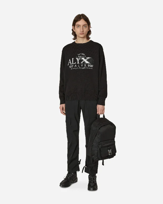 Graphic Crewneck Sweater Black