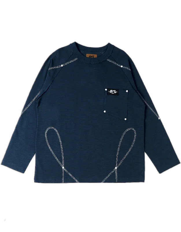 1997shell Logo Long Sleeve Tee(Blue)