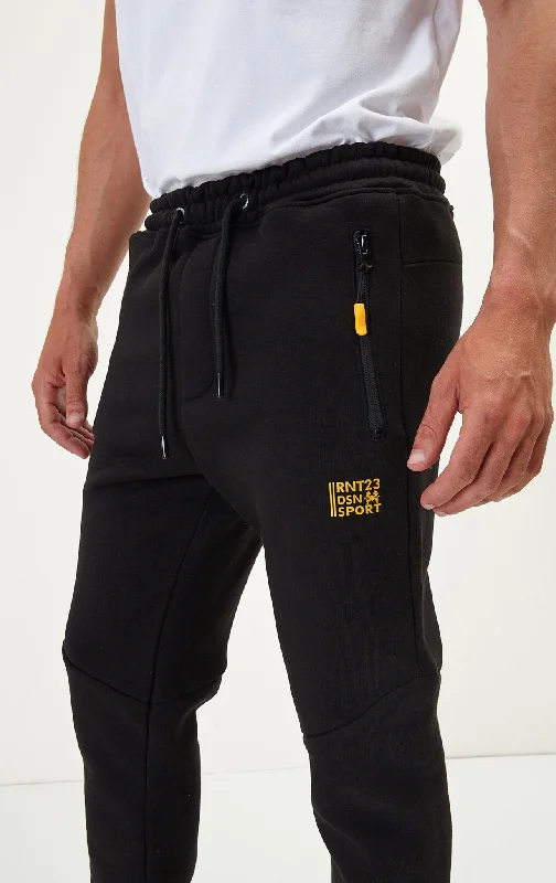 Side Zip Joggers - Black