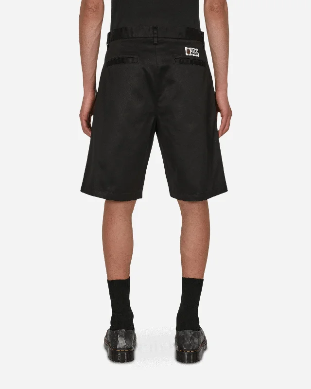 One Point Wide Fit Chino Shorts Black