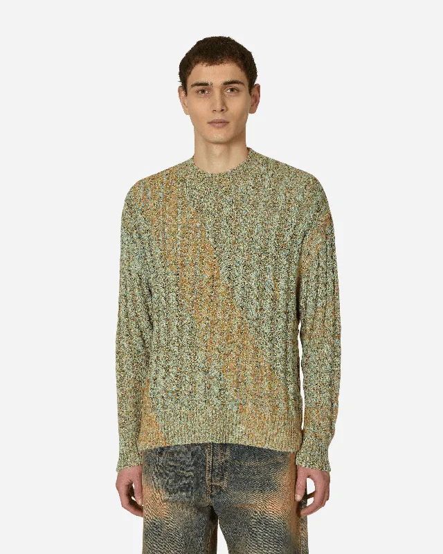 Cable Knit Sweater Green