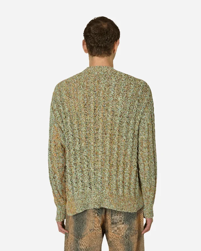 Cable Knit Sweater Green