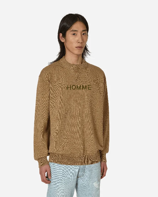 Logo Crewneck Sweater Beige