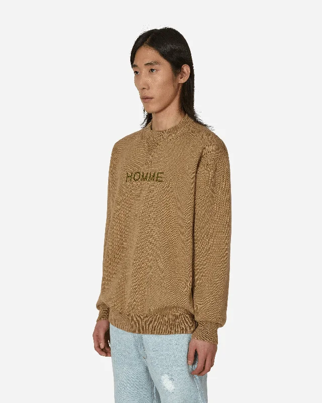 Logo Crewneck Sweater Beige