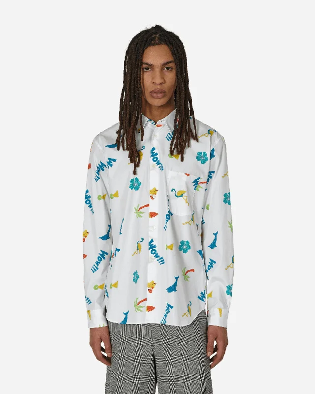 Printed Longsleeve Shirt White