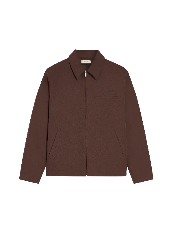 Organic Cotton Harrington Jacket—chestnut brown