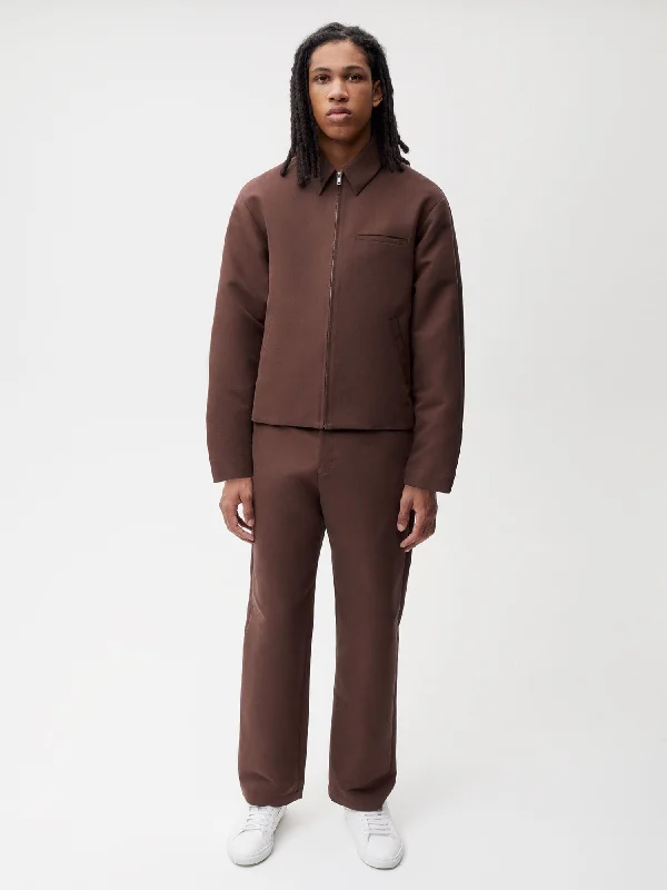 Organic Cotton Regular Fit Trouser—chestnut brown