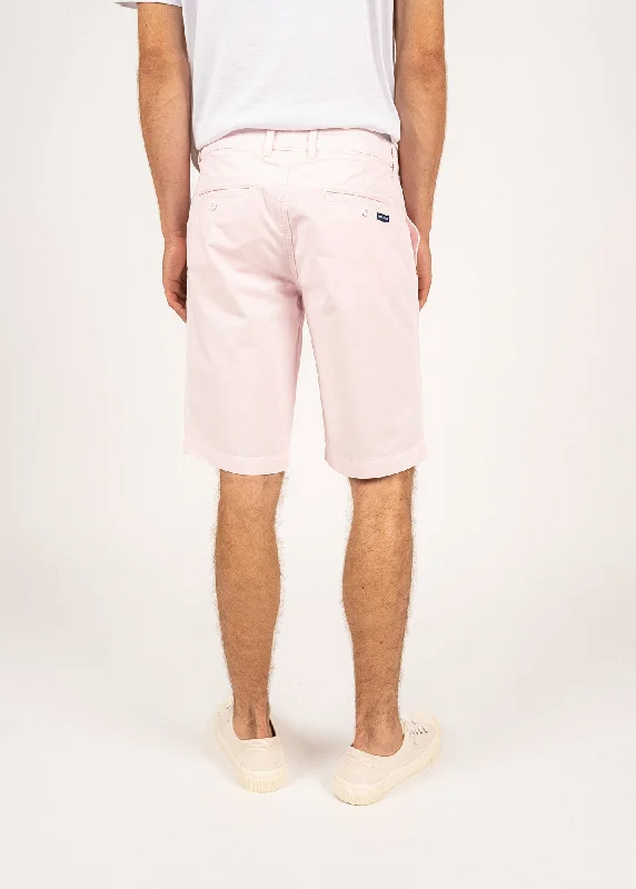 Doug straight Bermuda shorts - in cotton canvas (ROSE)