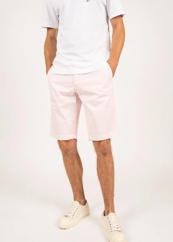 Doug straight Bermuda shorts - in cotton canvas (ROSE)