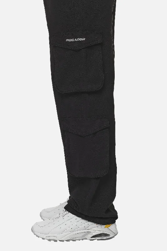 Garlan Wide Cargo Pants Black