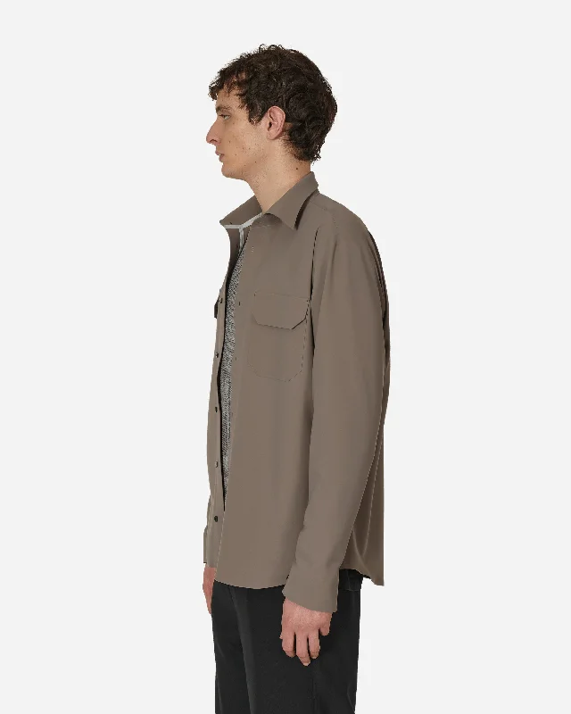 Two Pockets Bonded Shirt Tortora