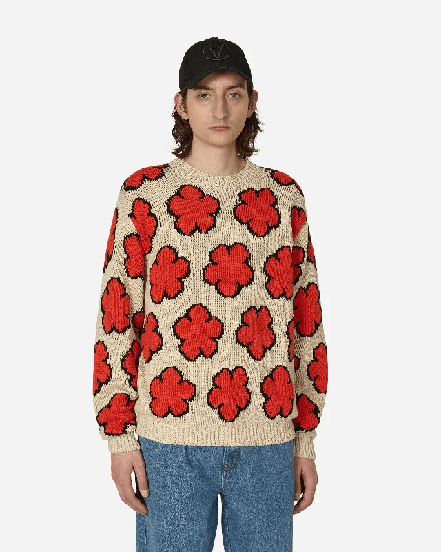 All-Over Boke Flower Jumper Beige