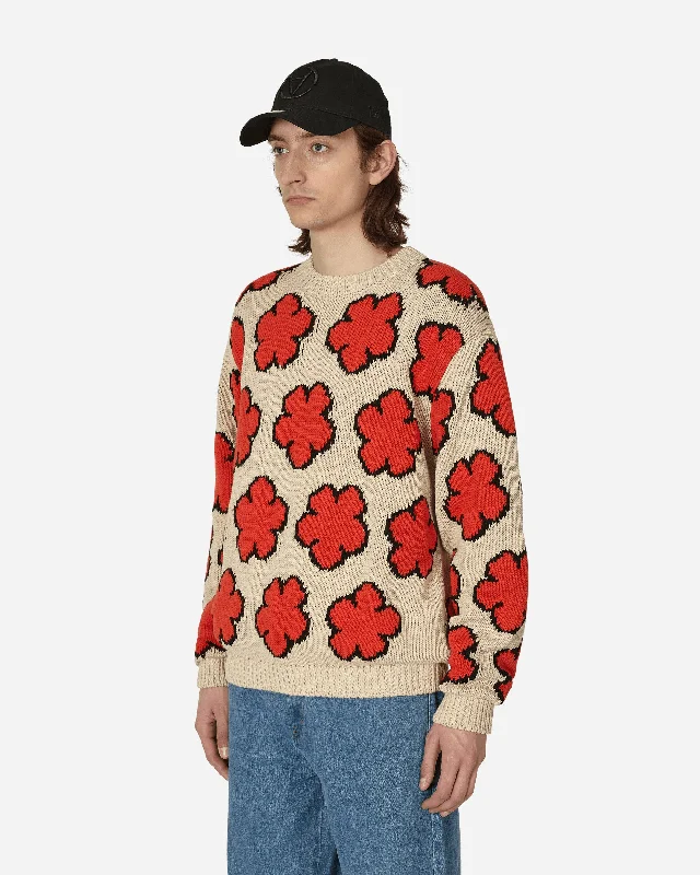 All-Over Boke Flower Jumper Beige