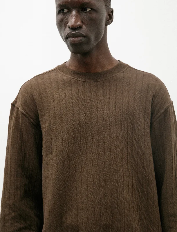 Quilted Crewneck Field Brown