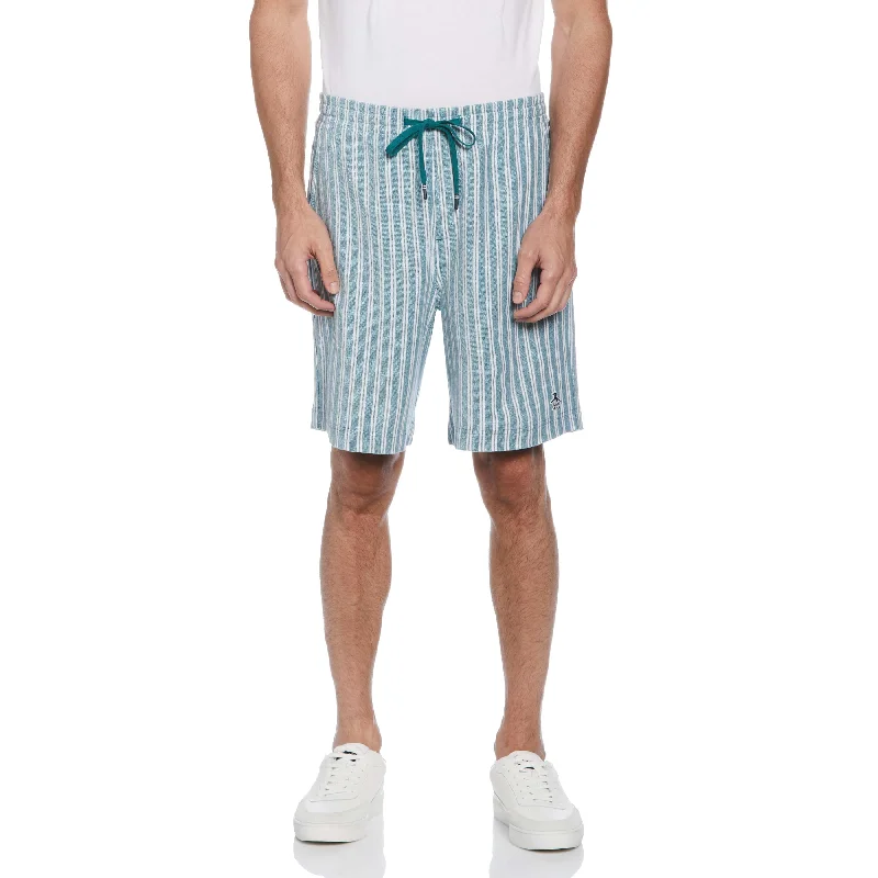 Linen Blend Stripe Birdseye Pique Short