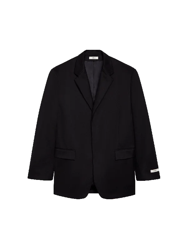 Men's Organic Cotton Oversized Tailored Blazer—black