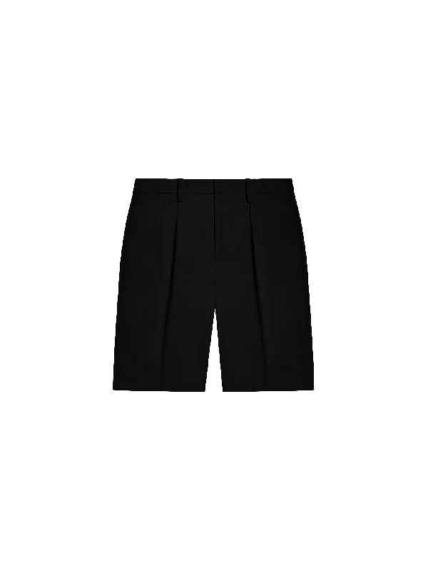 Men's Cotton Tailored Shorts—black