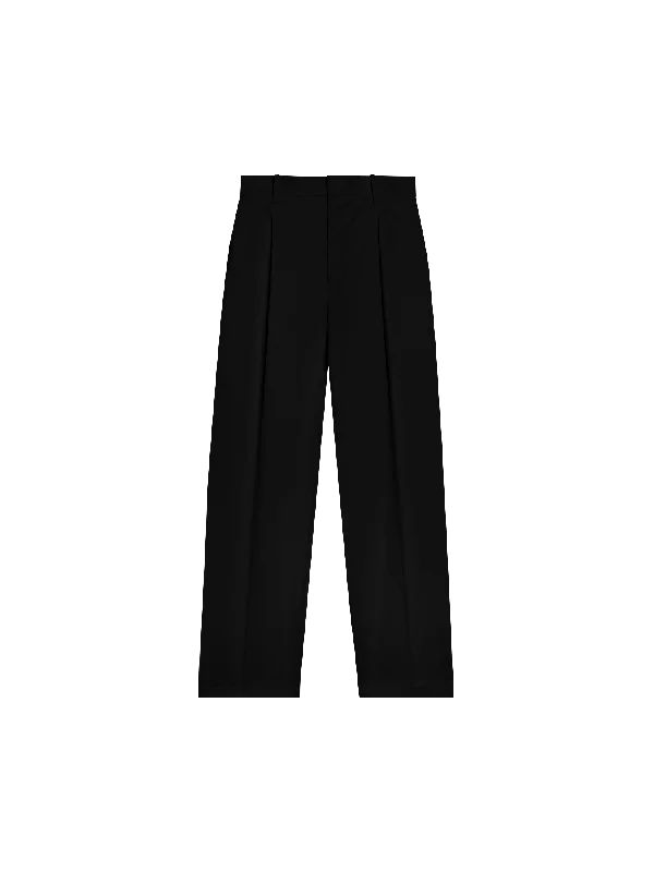 Men's Organic Cotton Tailored Trousers—black