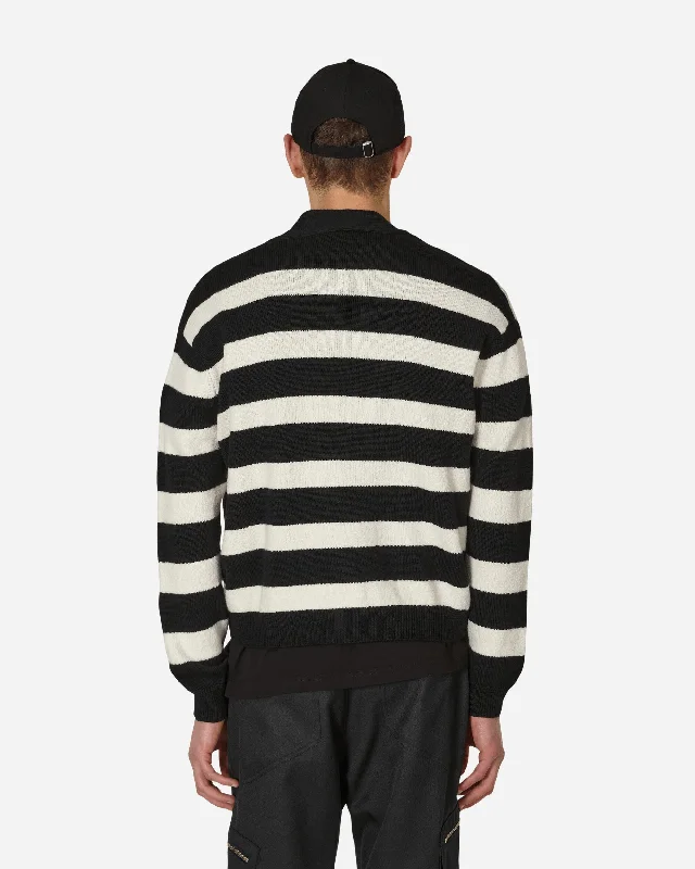 Stripe Cardigan Black