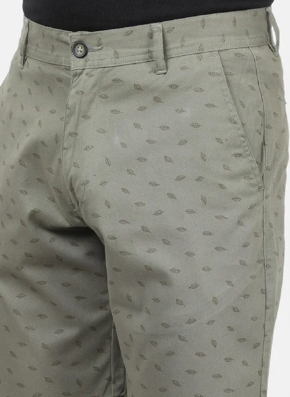 Men Green Printed Shorts