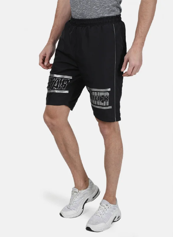 Mens Black Plain Short