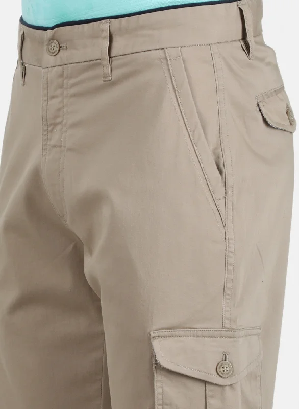 Mens Khaki Plain Shorts