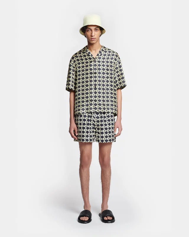 Maxton - Printed Silk-Twill Shirt - Diamond Check