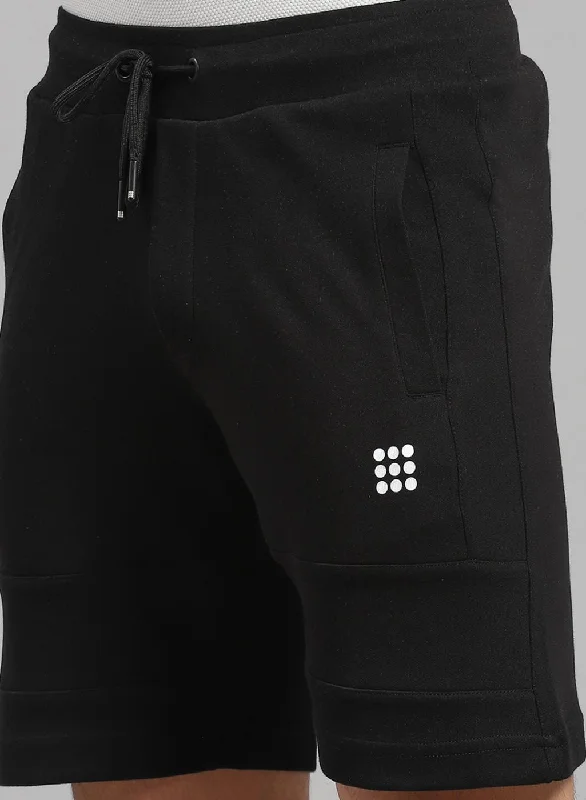 Men Black Solid Short