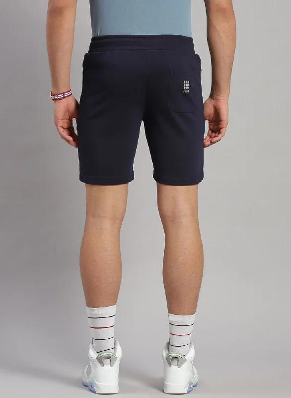 Men NAvy Blue Solid Short