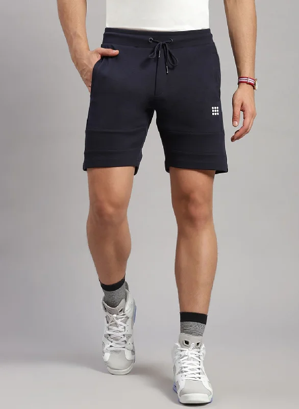 Men NAvy Blue Solid Short