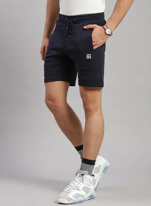 Men NAvy Blue Solid Short